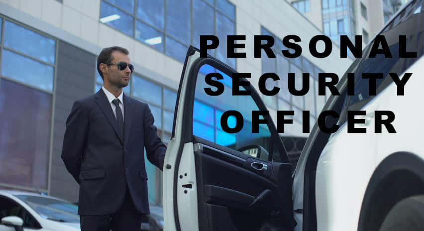 personal security officer opening car door